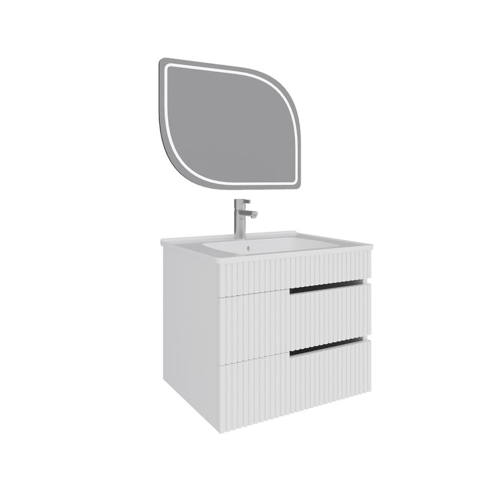 SERAMİKSAN BANYO DOLABI 80 CM DROP BEYAZ