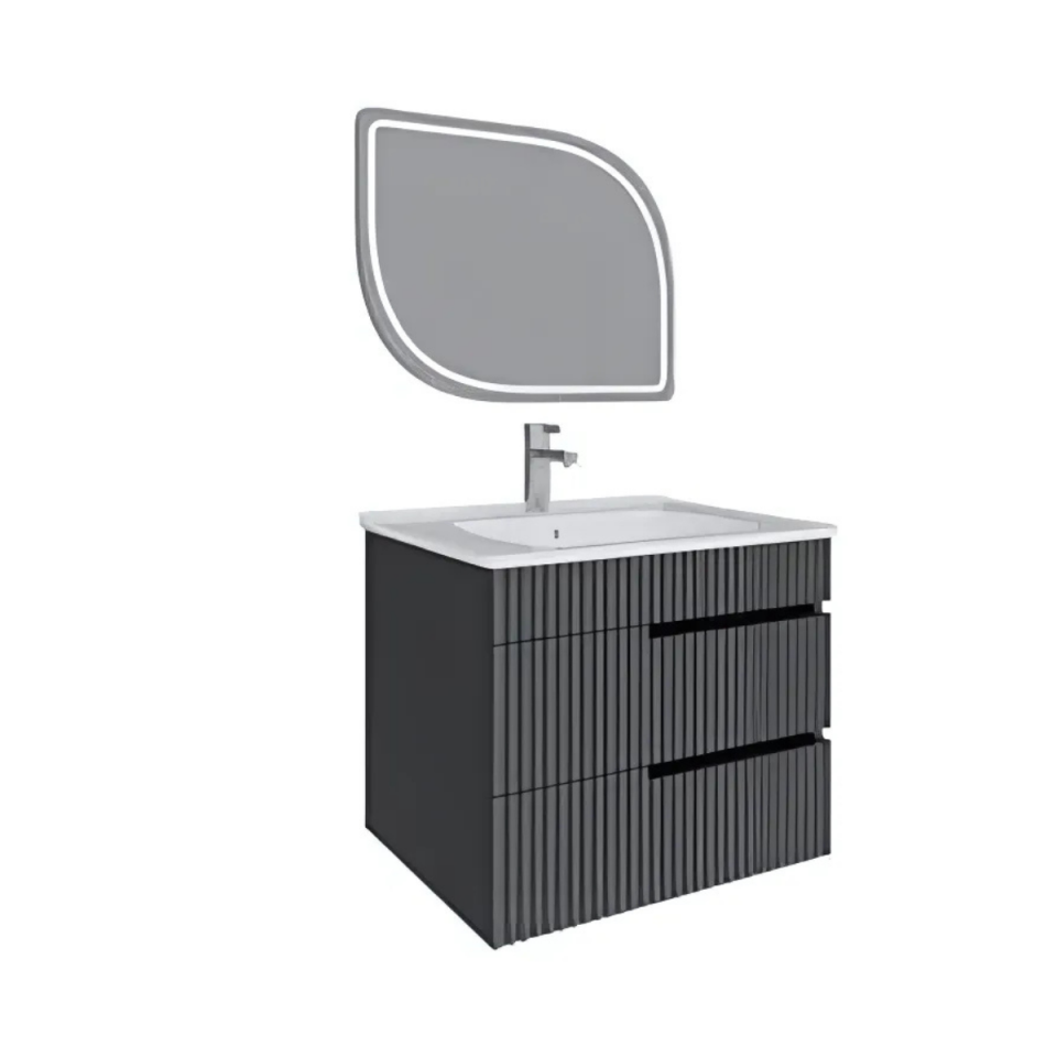 SERAMİKSAN BANYO DOLABI BOY DROP ANTRASİT