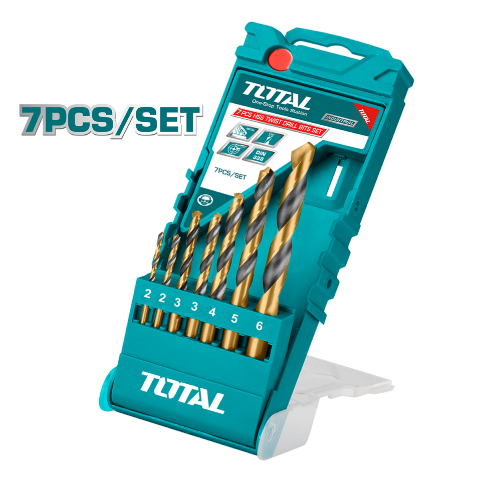 TOTAL 7 PARÇA HSS MATKAP UÇ SETİ TACSD0075