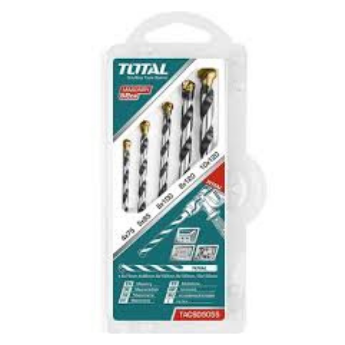 TOTAL 5 PARÇA DUVAR MATKAP UCU SETİ TACSD5055