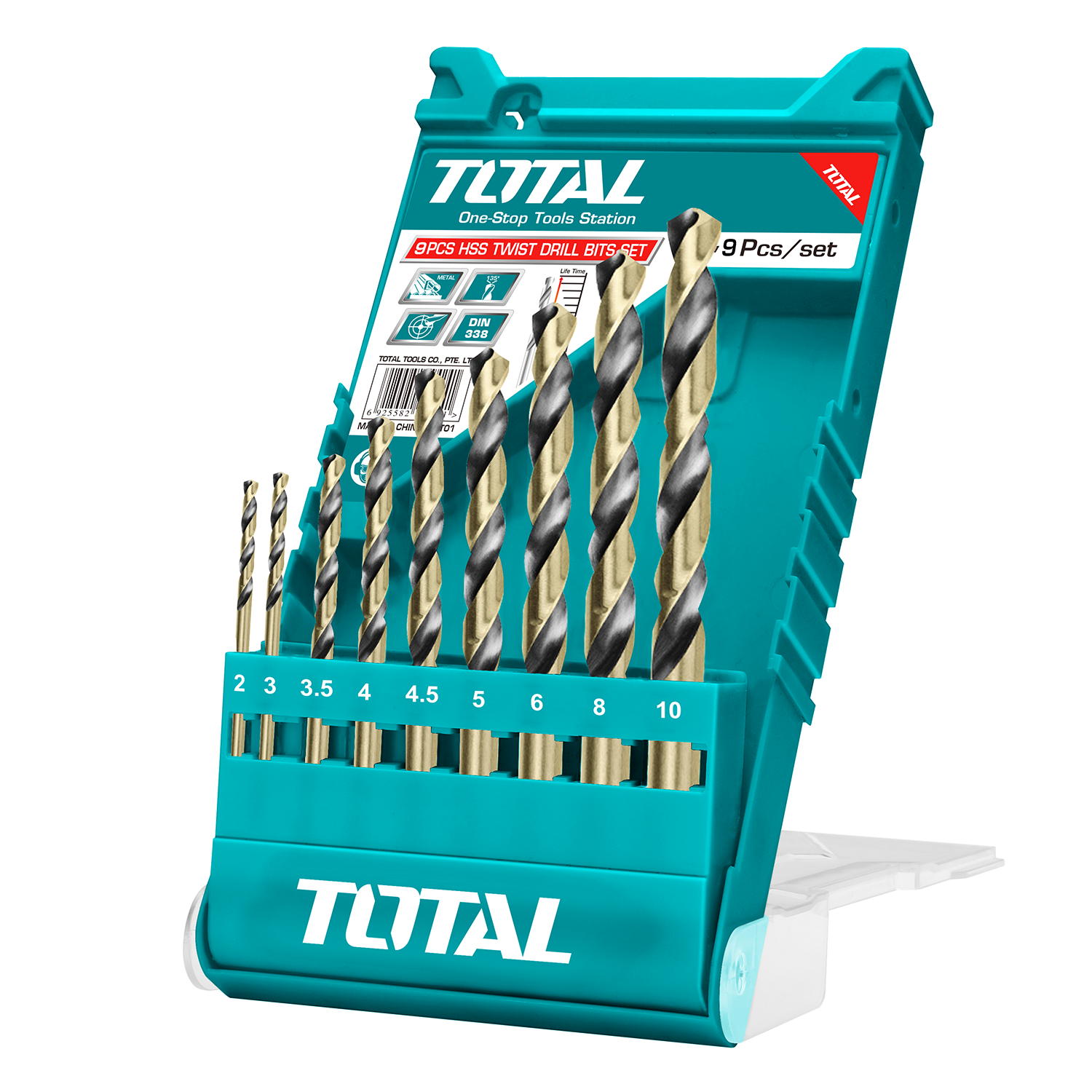 TOTAL 9 PARÇA METAL MATKAP UÇ SETİ TACSD0095