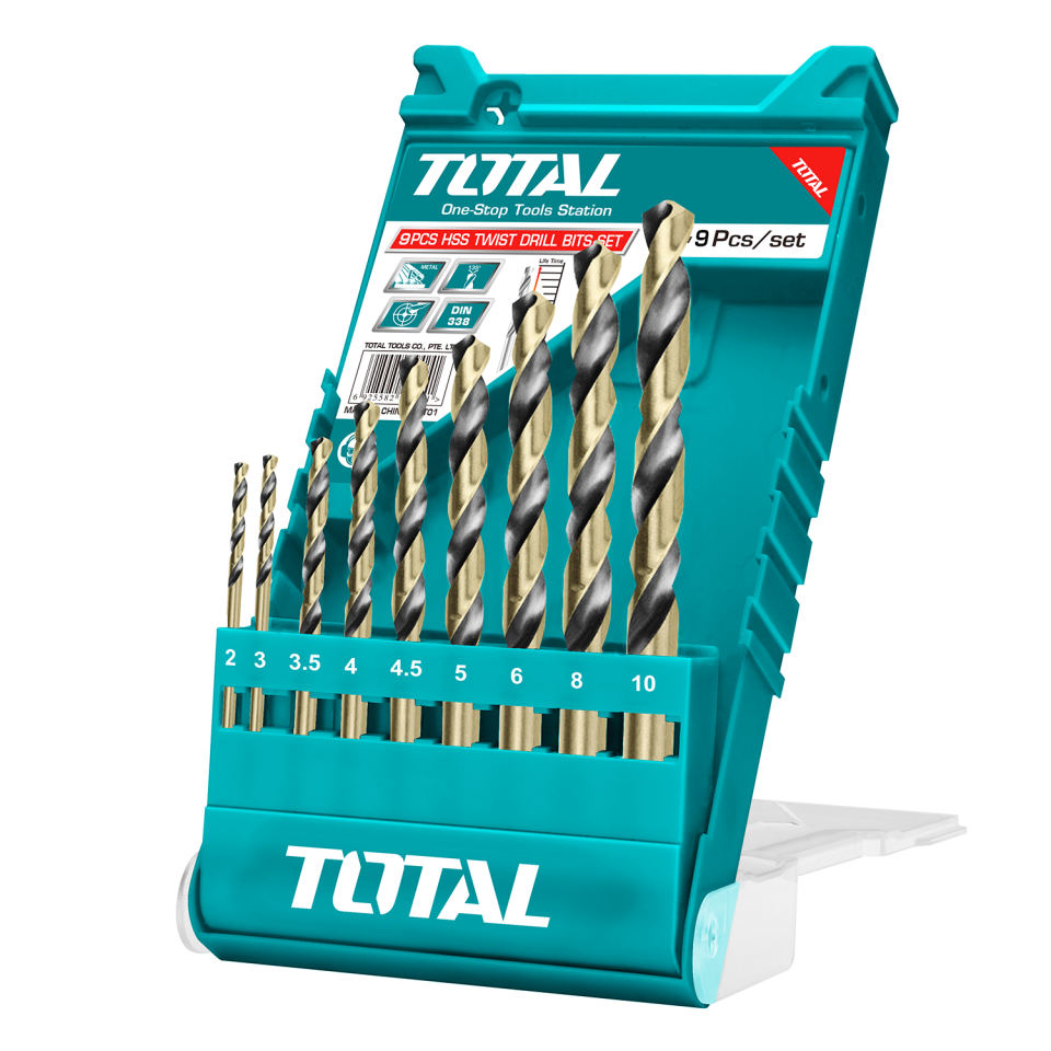 TOTAL 9 PARÇA METAL MATKAP UÇ SETİ TACSD0095