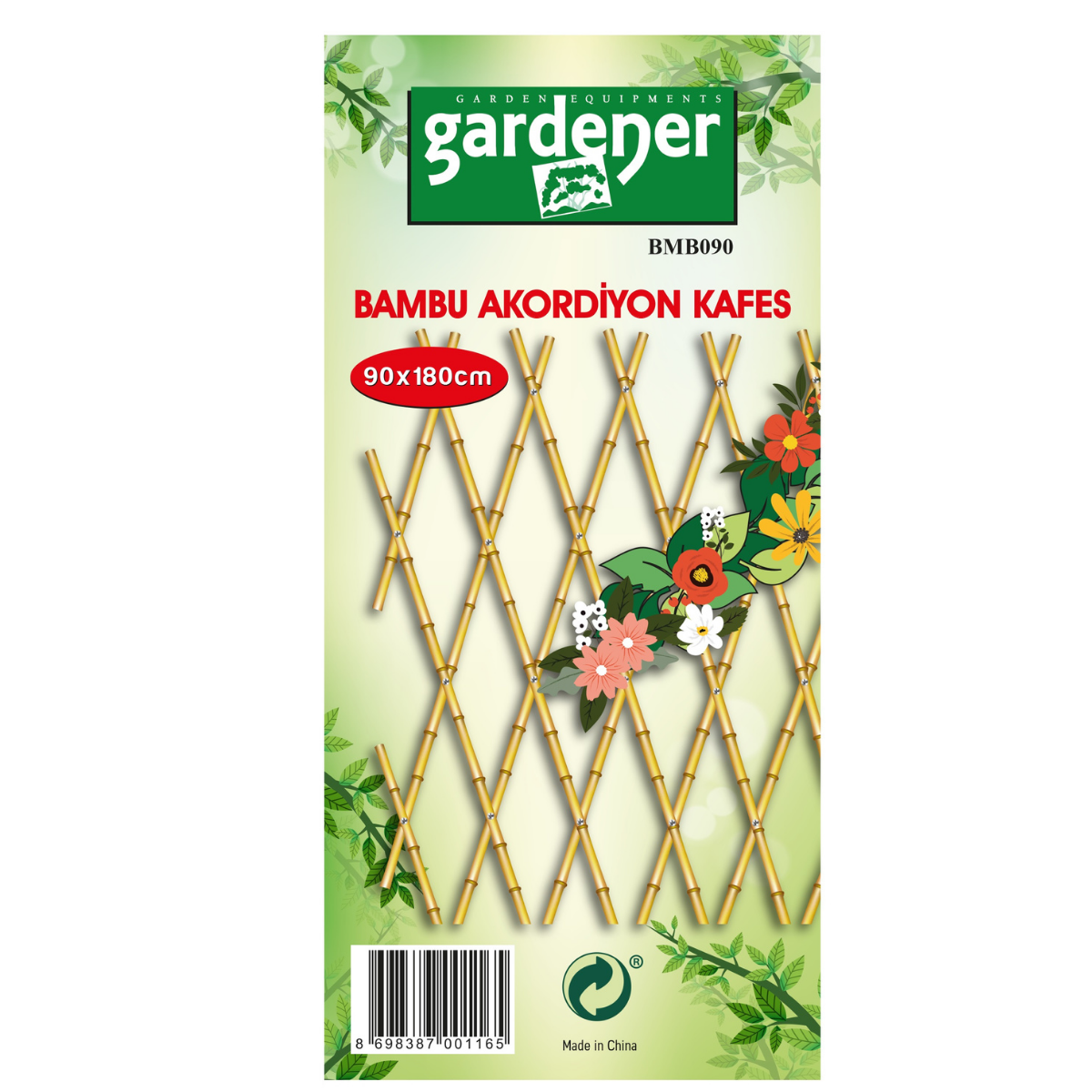 BAMBU AKORDİYON KAFES 90CM X 180CM BMB090