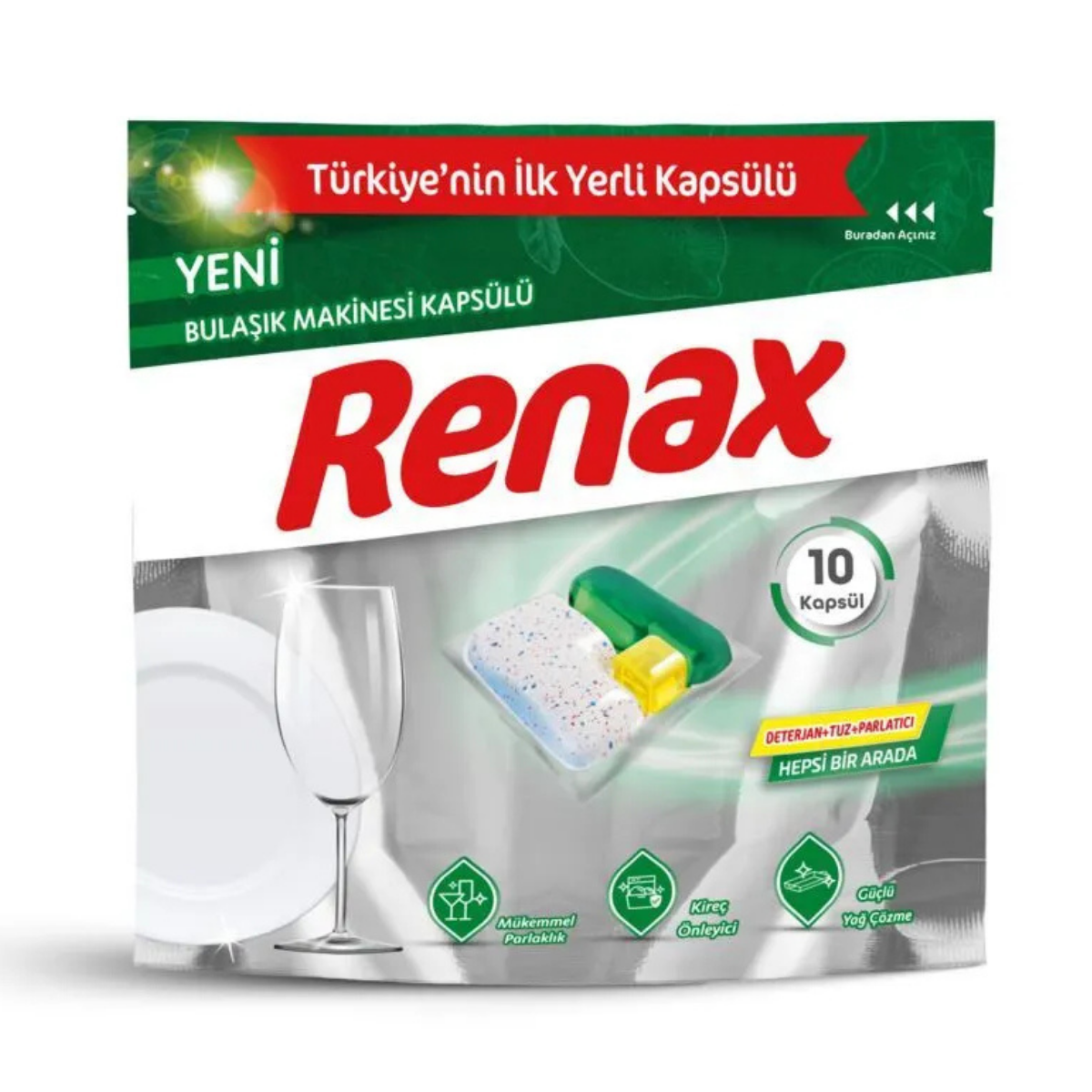 RENAX BULAŞIK MAK.KAPSÜL DETERJAN 10LU