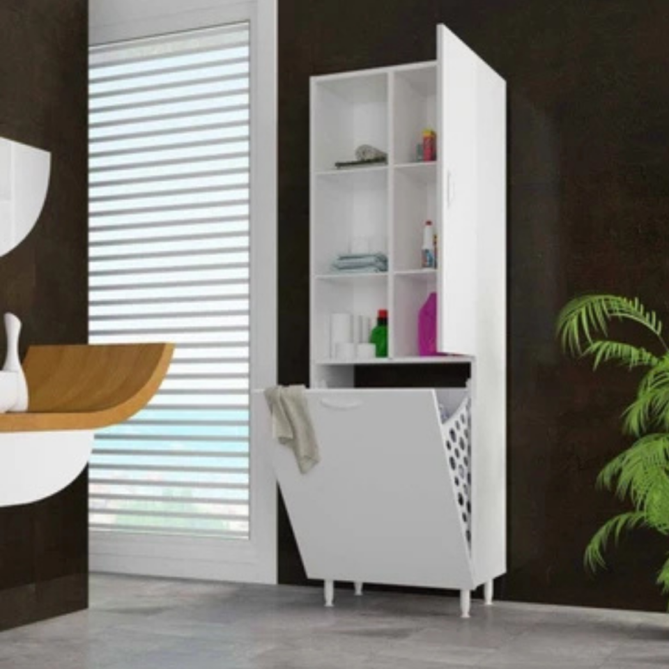 ÇAMAŞIR SEPETLİ DOLAP 6 RAFLI ARD110