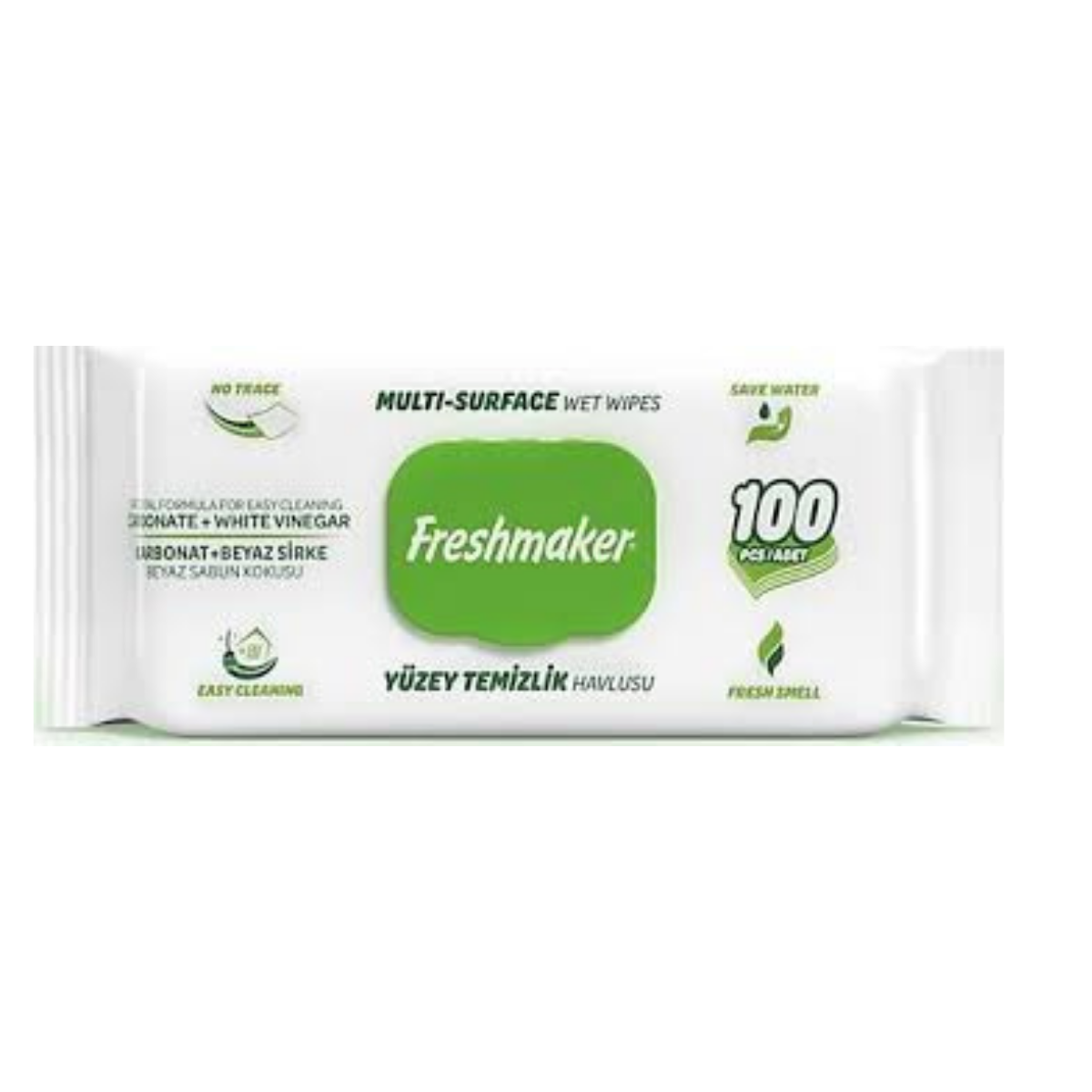 FRESHMAKER YÜZEY TEMİZLİK HAVLUSU BEYAZ SABUN 100 LÜ