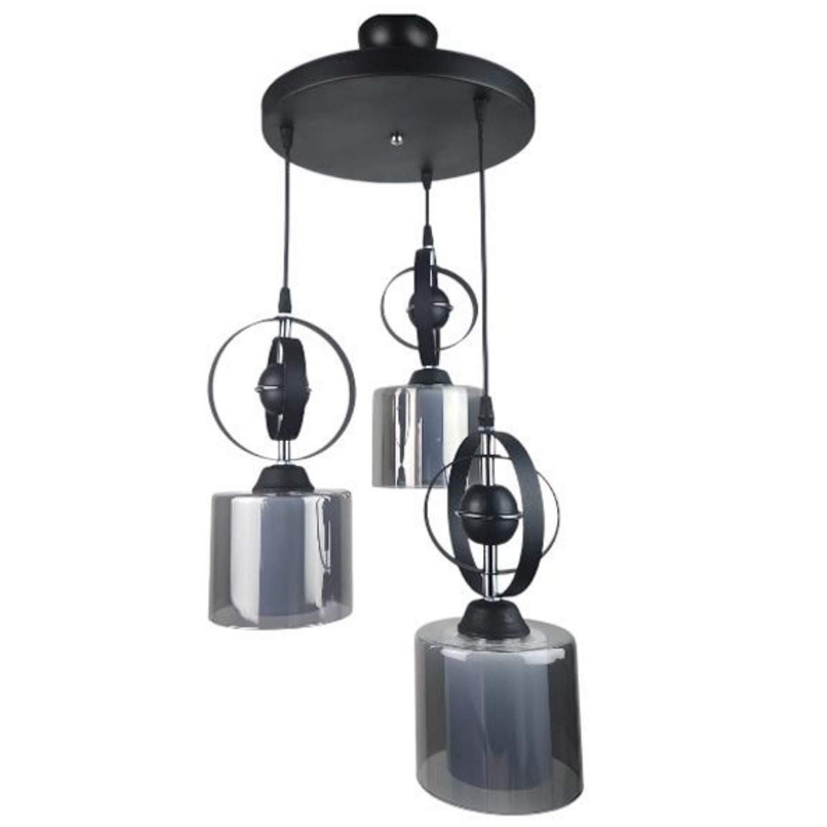 AVİZE RİNG ÜÇLÜ SARKIT SİYAH