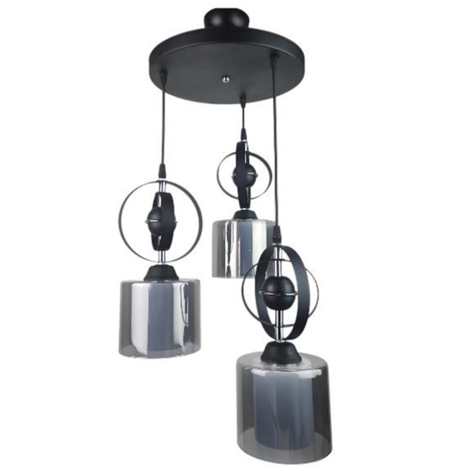 AVİZE RİNG ÜÇLÜ SARKIT SİYAH