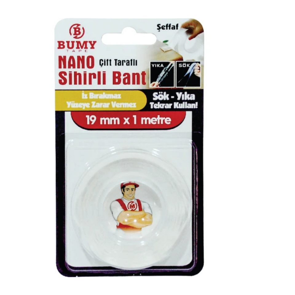 BUMY NANO SİHİRLİ BANT ŞEFFAF 20MMX1MT