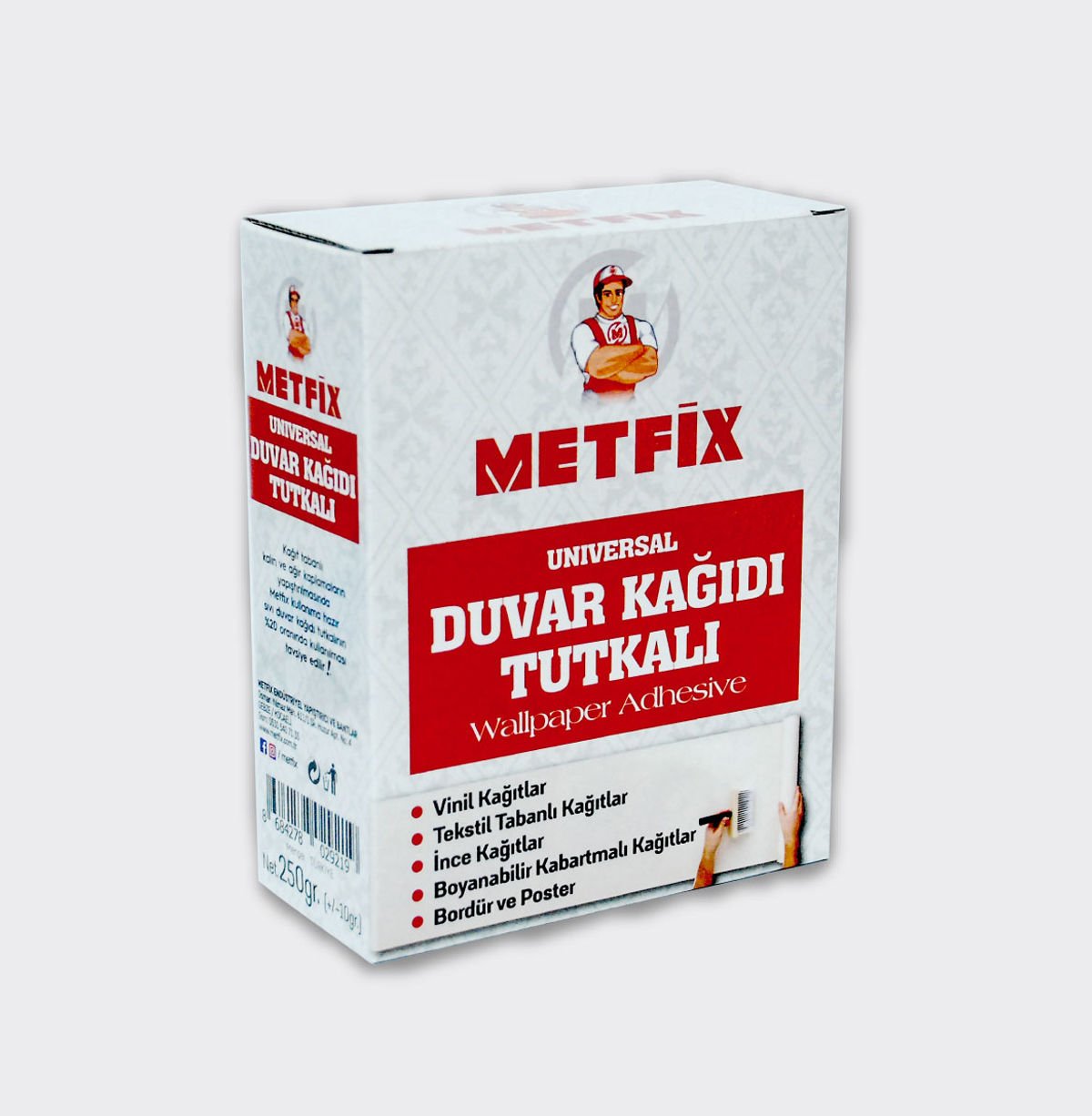 METFİX TOZ DUVAR KAĞIDI TUTKALI 250GR