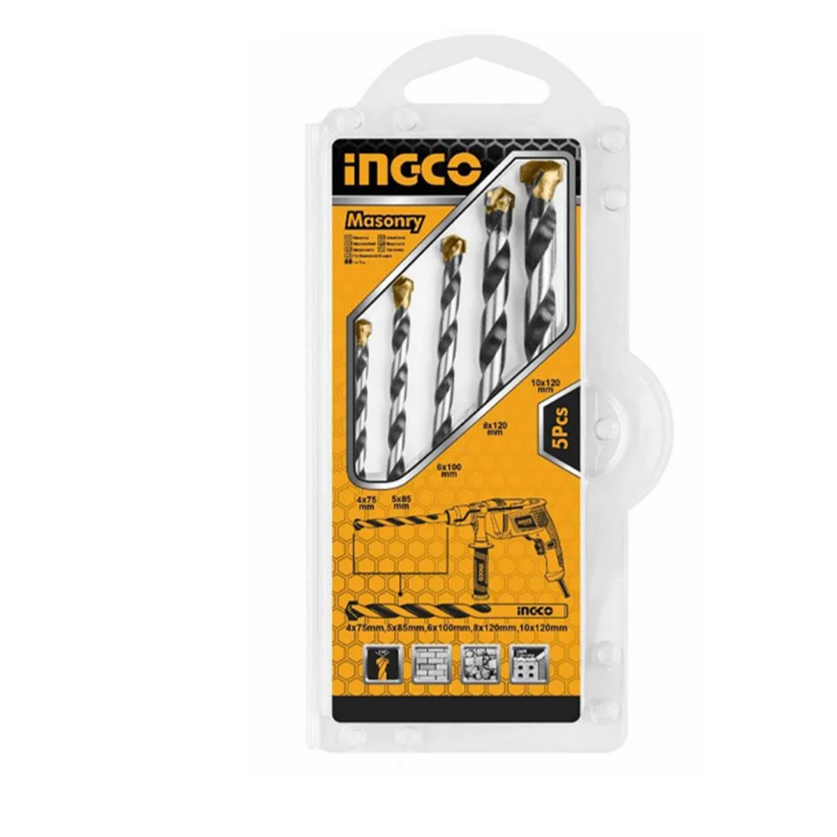 İNGCO 5Lİ DUVAR MATKAP UCU SETİ AKDB3055