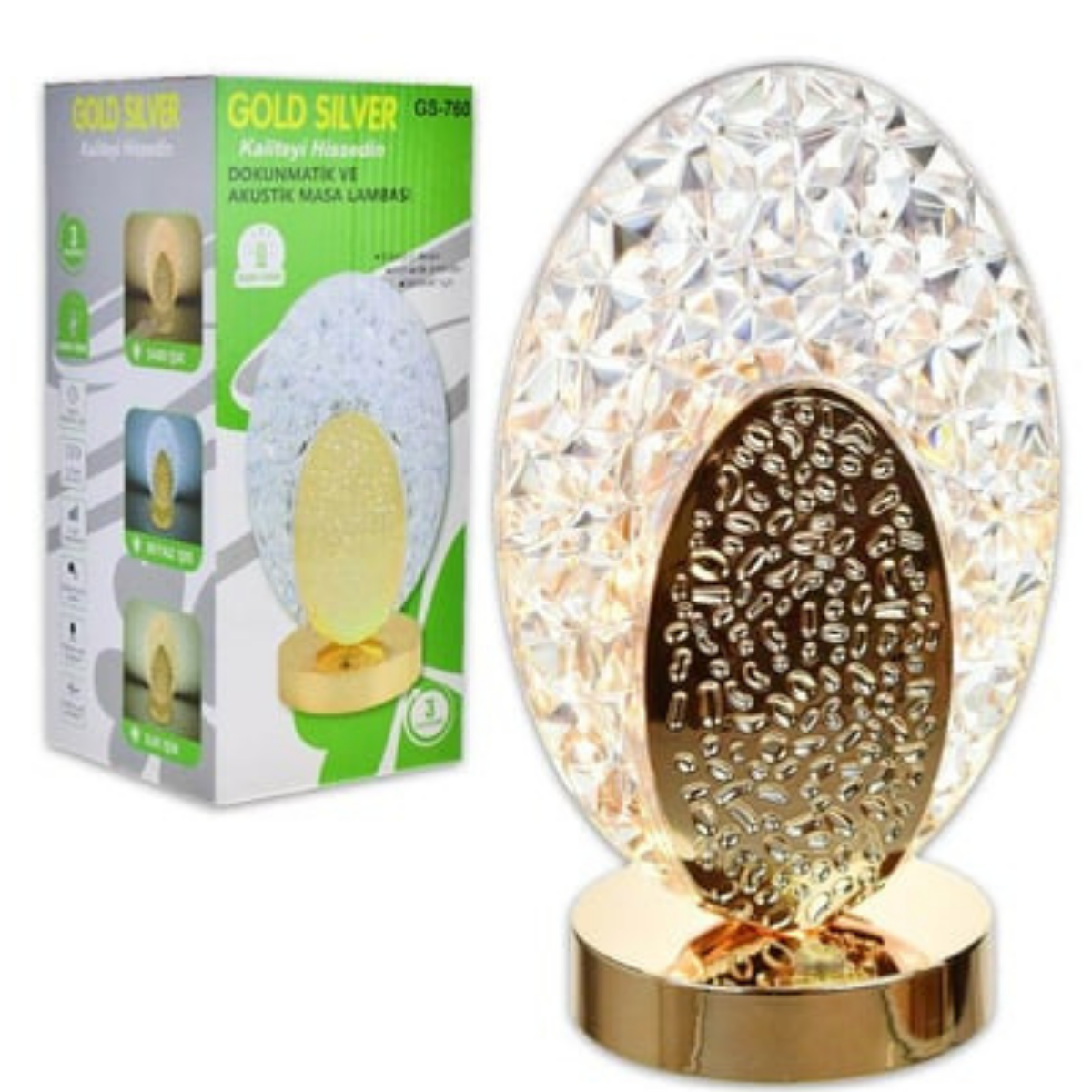 GOLD SILVER DOKUNMATİK MASA LAMBASI GS-760