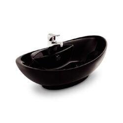 LAVABO 40X60 GONDOL OVAL MOBİLYA ÜSTÜ SİYAH