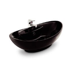 LAVABO 40X60 GONDOL OVAL MOBİLYA ÜSTÜ SİYAH