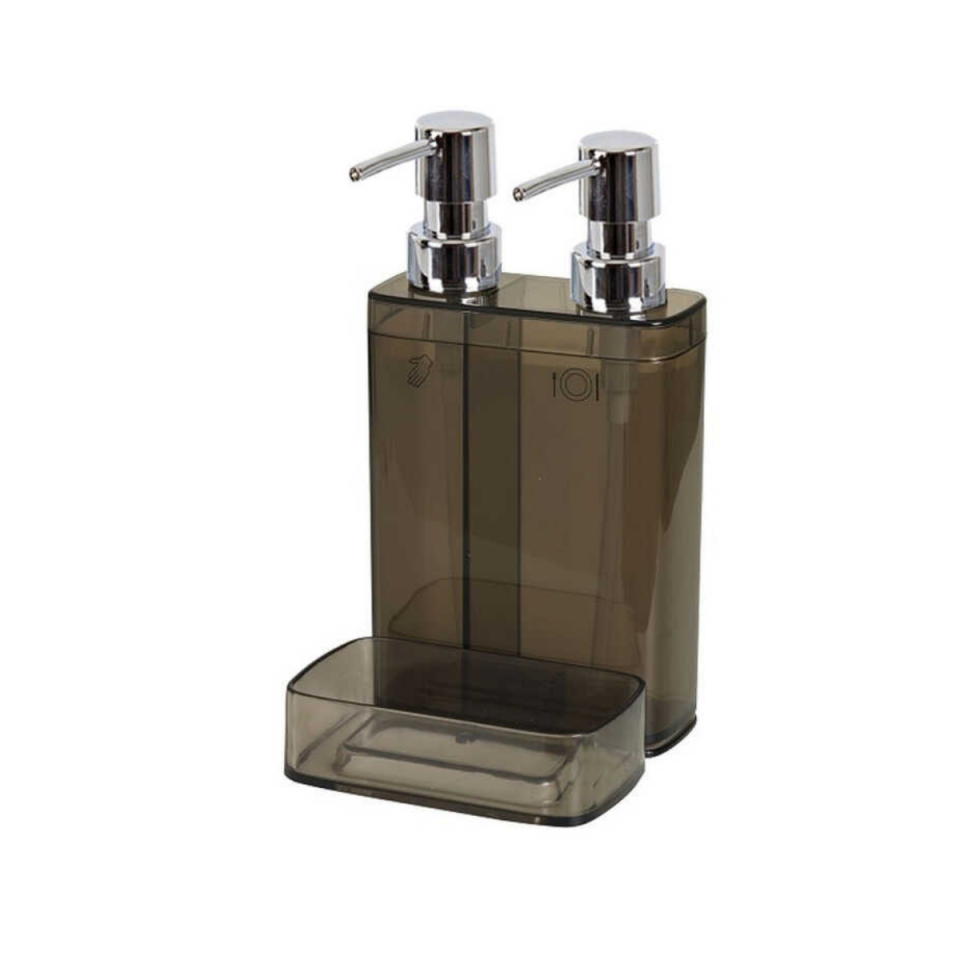 PRİMANOVA VİVA 2 Lİ SIVI SABUNLUK ŞEFFAF SİYAH ME1125