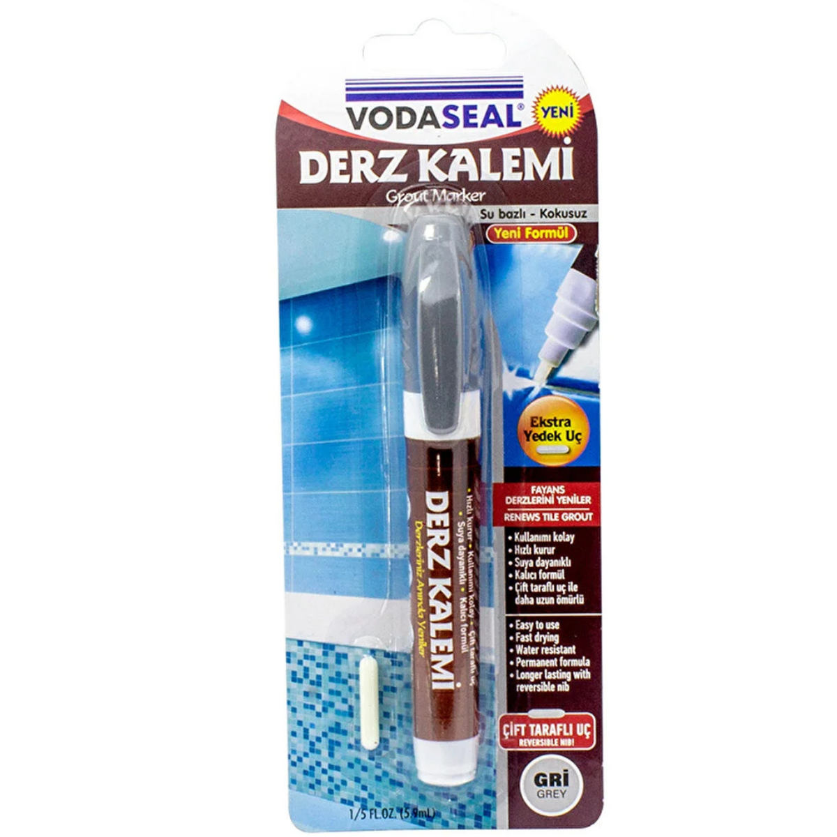VODASEAL DERZ KALEMİ GRİ