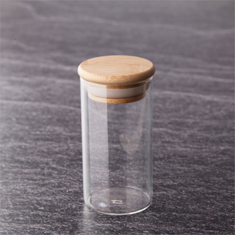 ADEN BAMBU KAPAK CAM KAVANOZ 350 ML