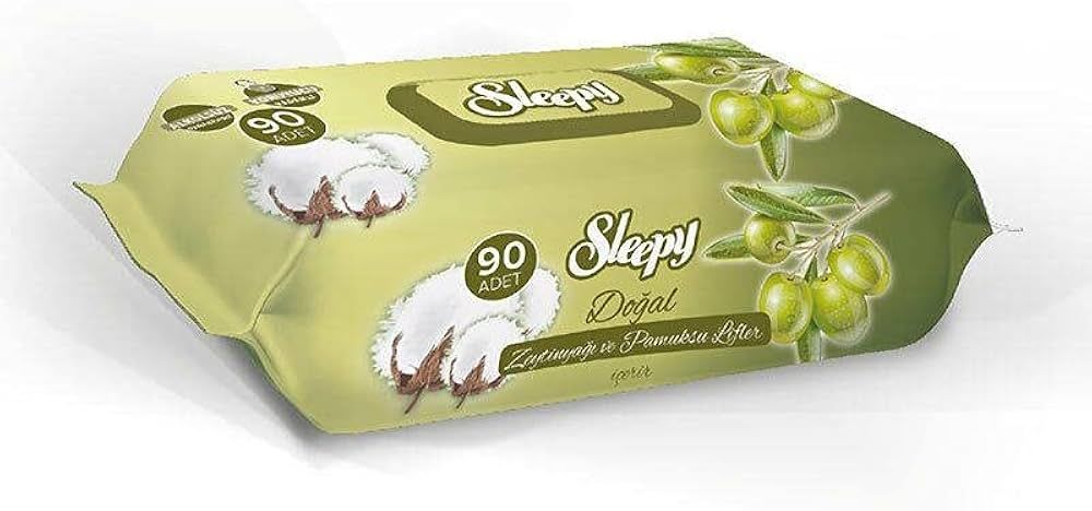 SLEEPY PAMUK-ZEYTİN ISLAK HAVLU 90 LI
