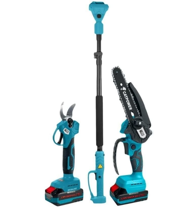 CATPOWER KÖMÜRSÜZ AKÜLÜ DAL BUDAMA VE ZİNCİRLİ TESTERE SET CAT1520