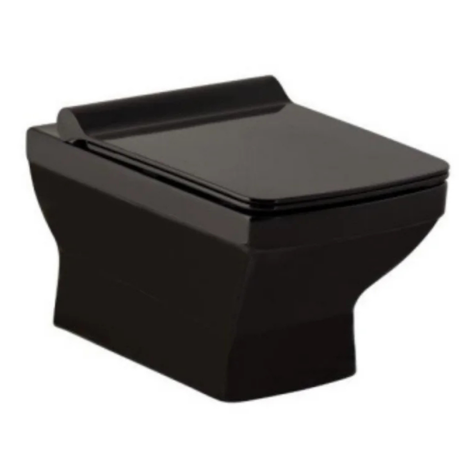 SERAMİKSAN ASMA KLOZET SİLVA SİYAH+KAPAK