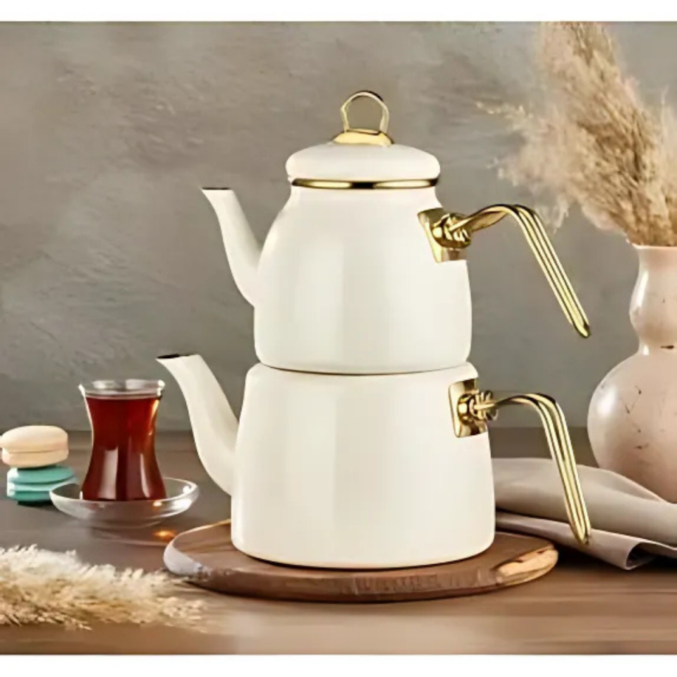 ELİTE CLASS DESENLİ EMAYE ÇAYDANLIK TAKIMI