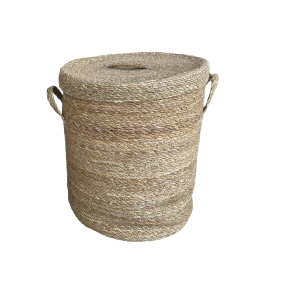 SEVER HASIR ÇAMAŞIR SEPETİ NATUREL BÜYÜK BOY