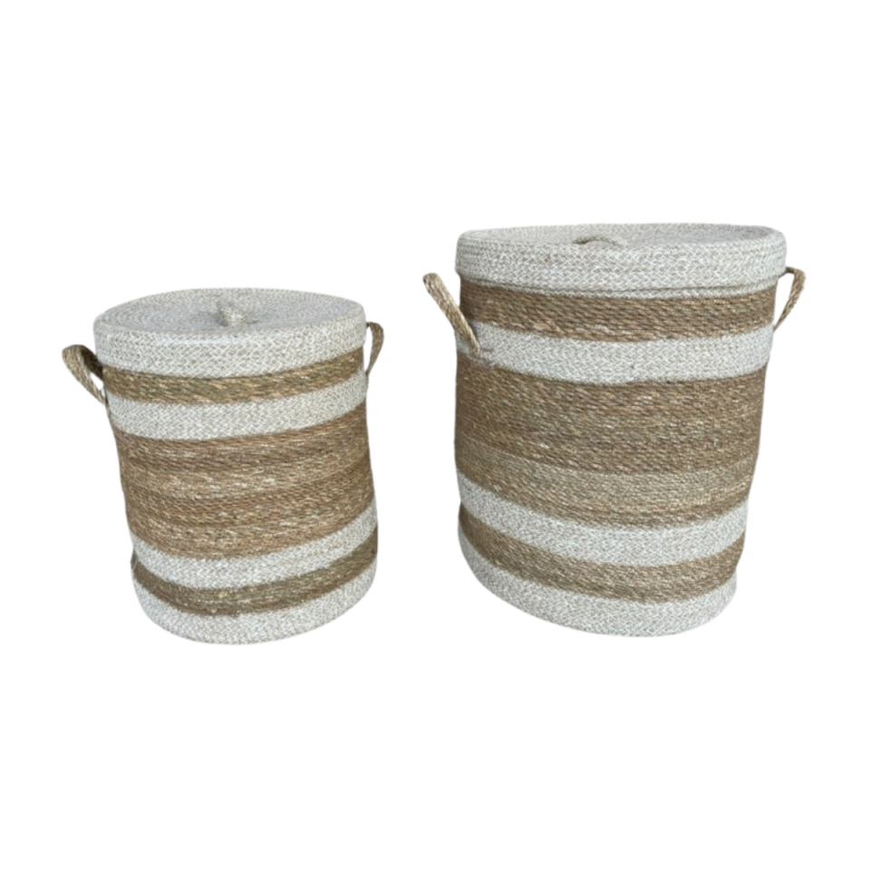 SEVER HASIR ÇAMAŞIR SEPETİ BÜYÜK BOY KREM