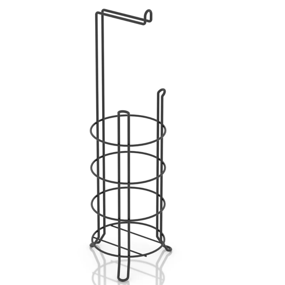 TEKNO-TEL AYAKLI YEDEKLİ TUVALET KAĞITLIĞI MAT SİYAH MG-093
