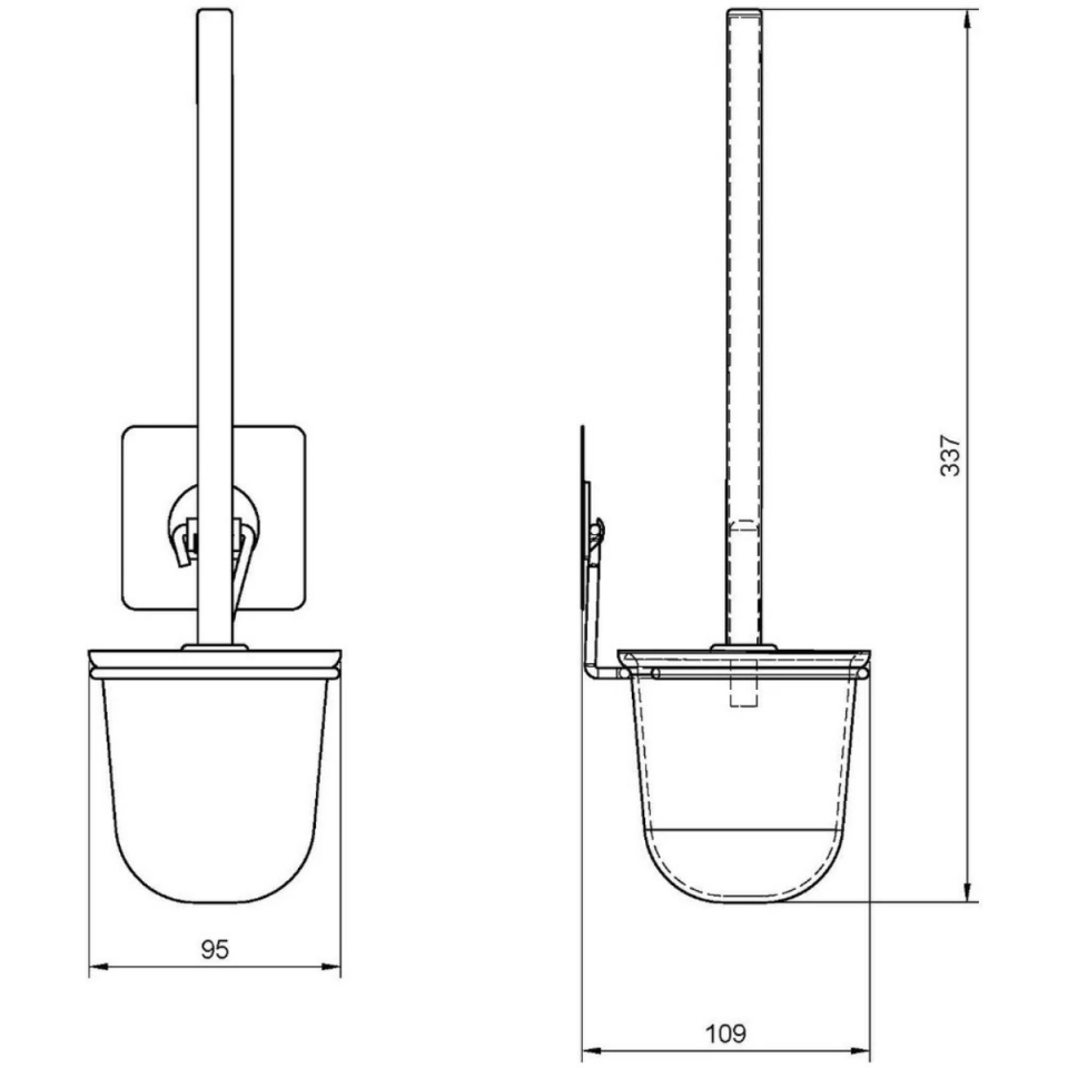 TEKNO-TEL STICKER TEKLİ TUVALET FIRÇASI SİYAH ST195