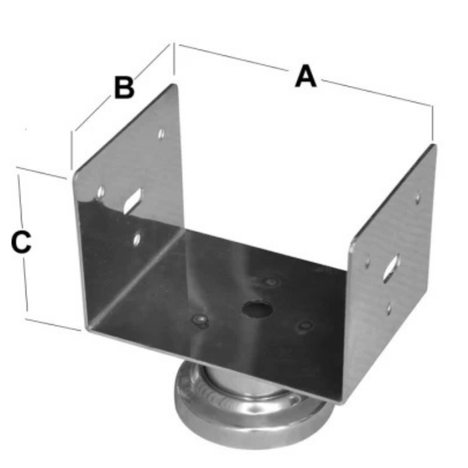PERGULE AYAĞI TABAN 16 CM KROM