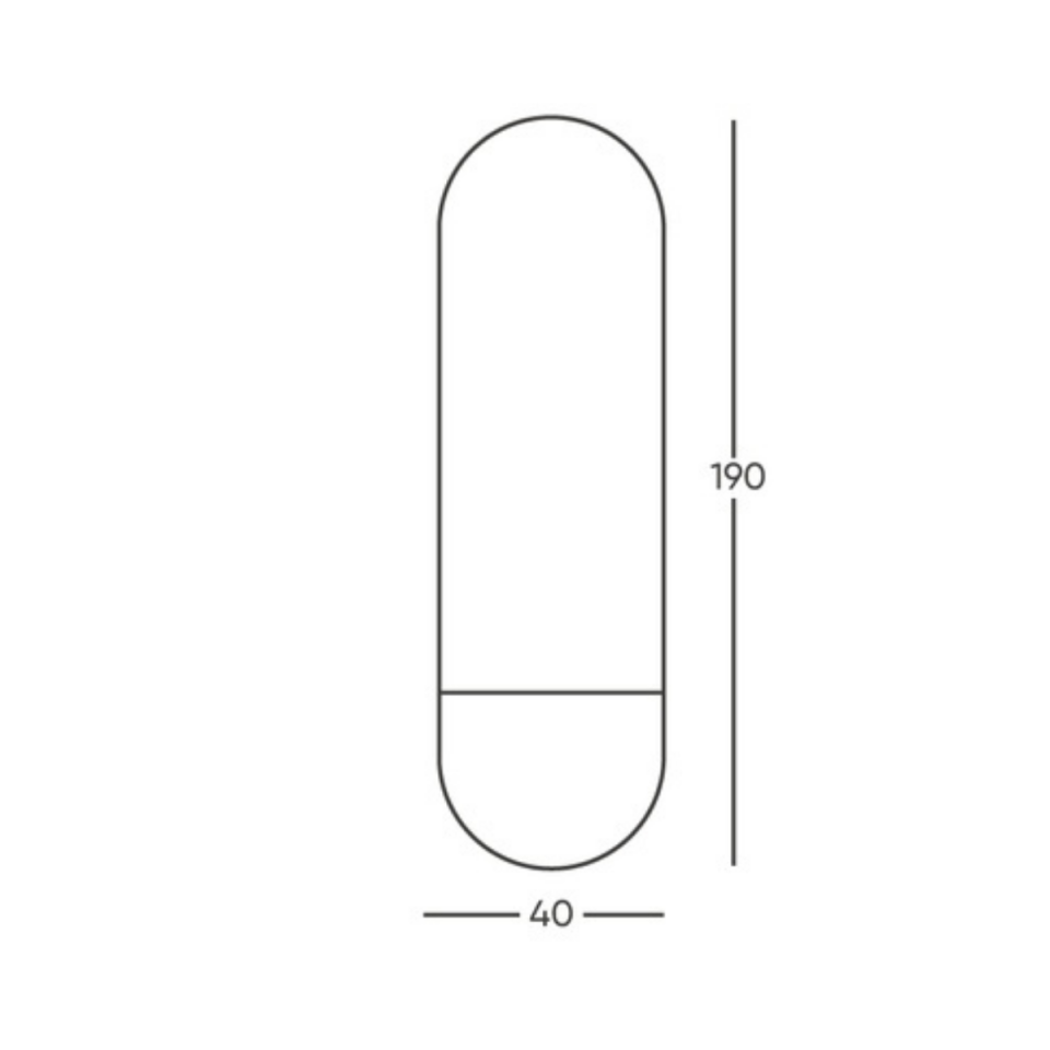 BELİNZA BOY AYNASI SİYAH 140X40