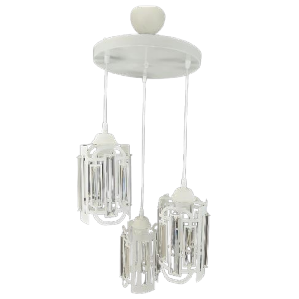 AVİZE NAPOLİ 3 LÜ SARKIT BEYAZ