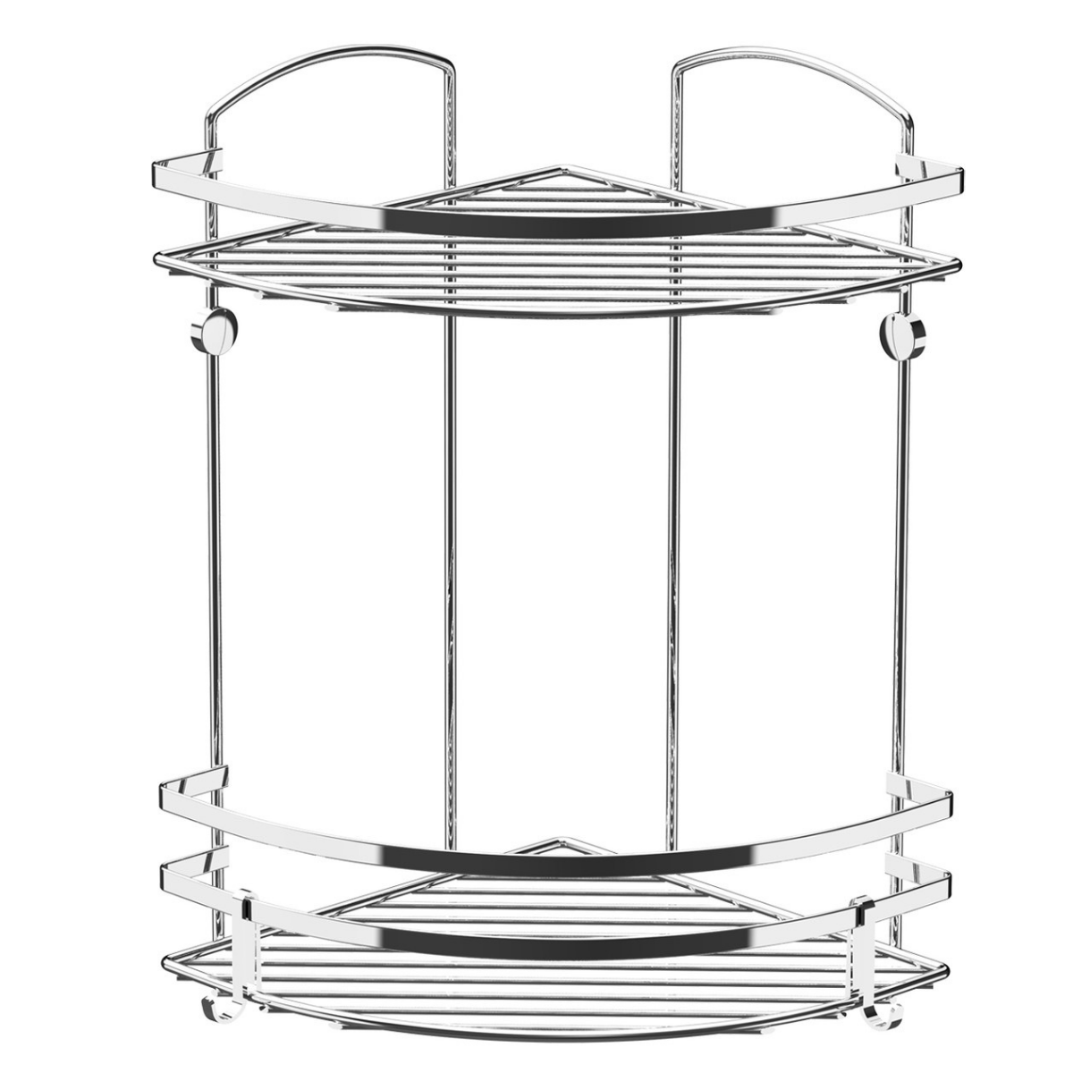 TEKNO-TEL İKİ KATLI BANYO KÖŞE RAFI KROM LM008