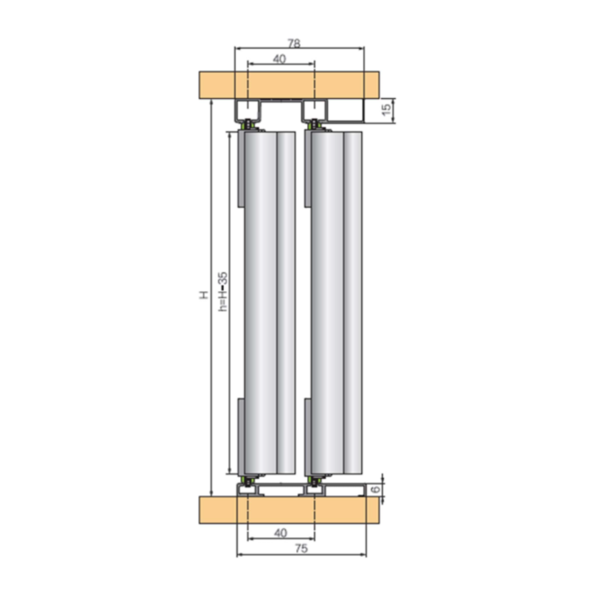 OPK SUBMARINE SÜRGÜ KAPI RAYI 3MT ALT