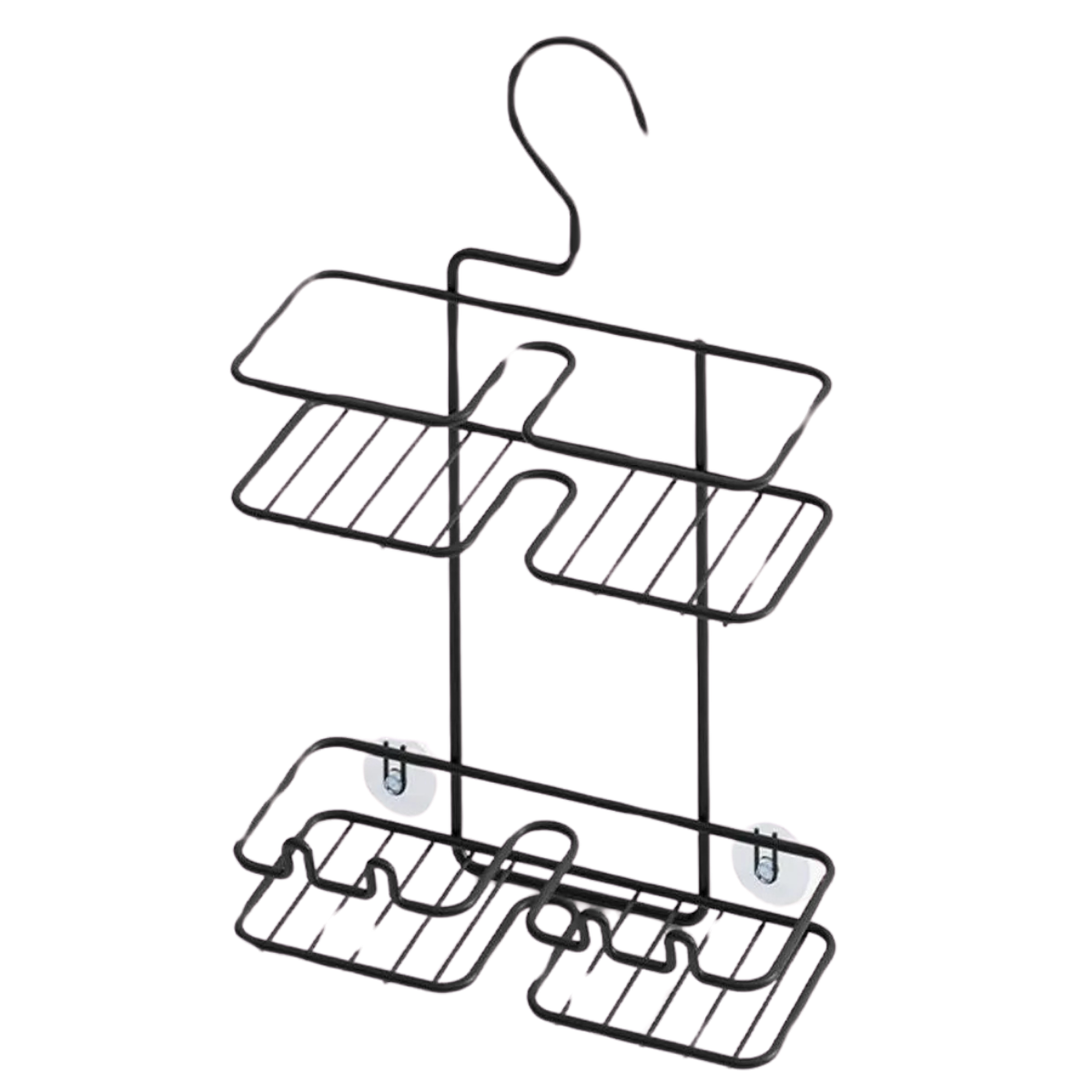 TEKNO-TEL İKİ KATLI DUŞAKABİN RAFI MAT SİYAH BK-067