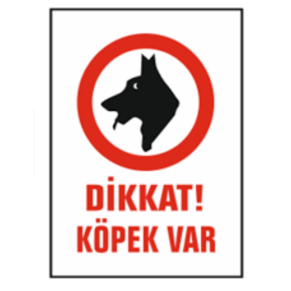 LEVHA DİKKAT KÖPEK VAR 143