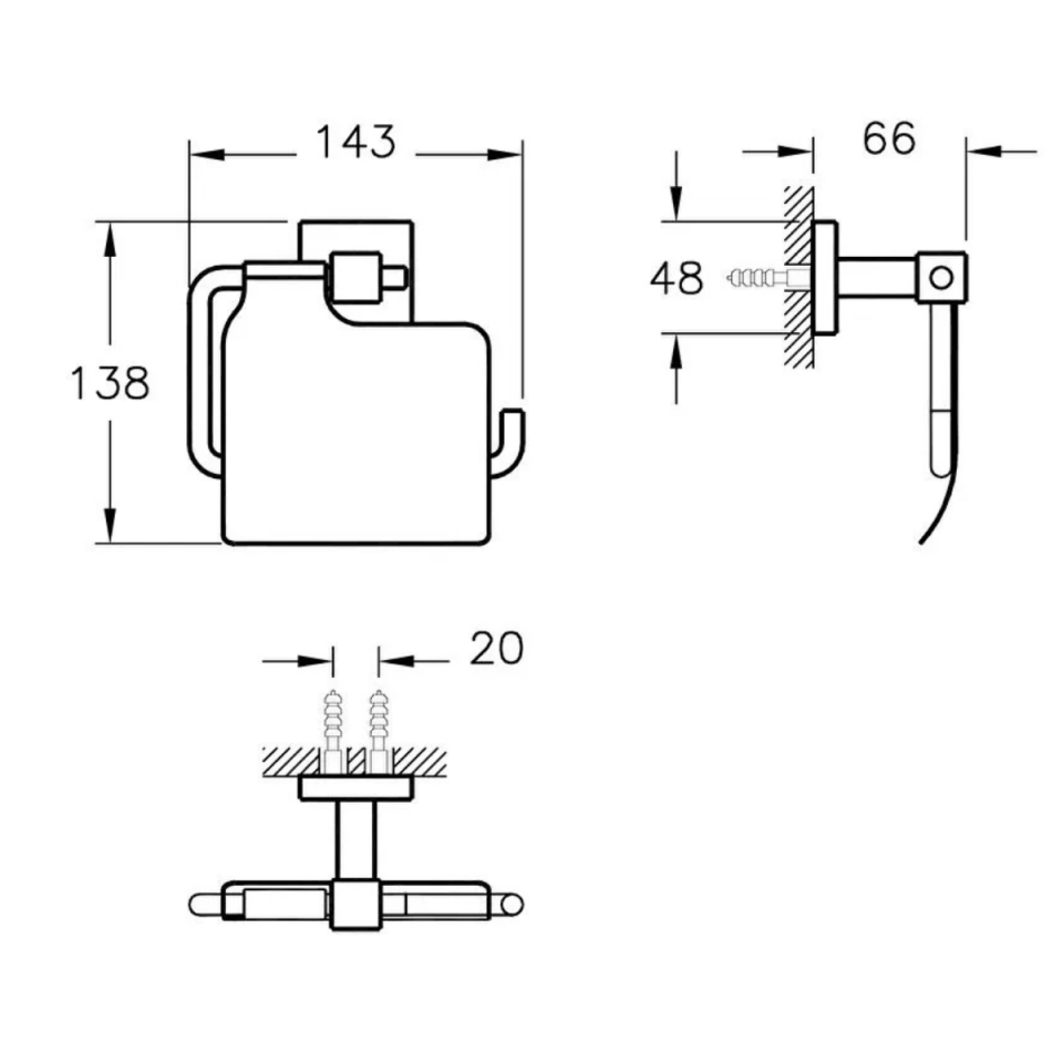 VİTRA QLİNE TUVALET KAĞ.KAPAKLI A44996