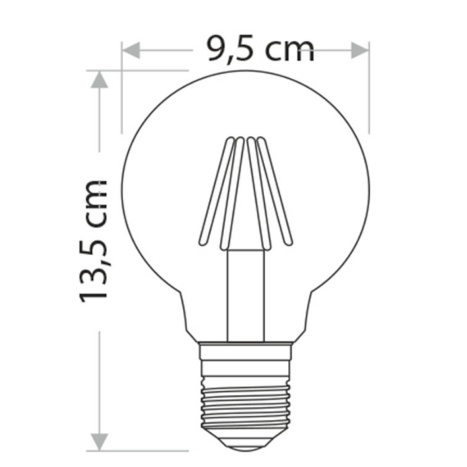 CATA RUSTİK LED GLOP G95 9W AMBER CT-4286