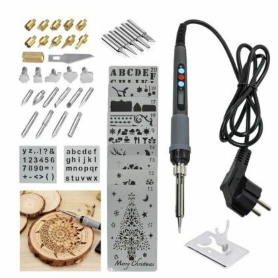 ROX WOOD PRO 46 PARÇA AHŞAP YAKMA SETİ 60 W