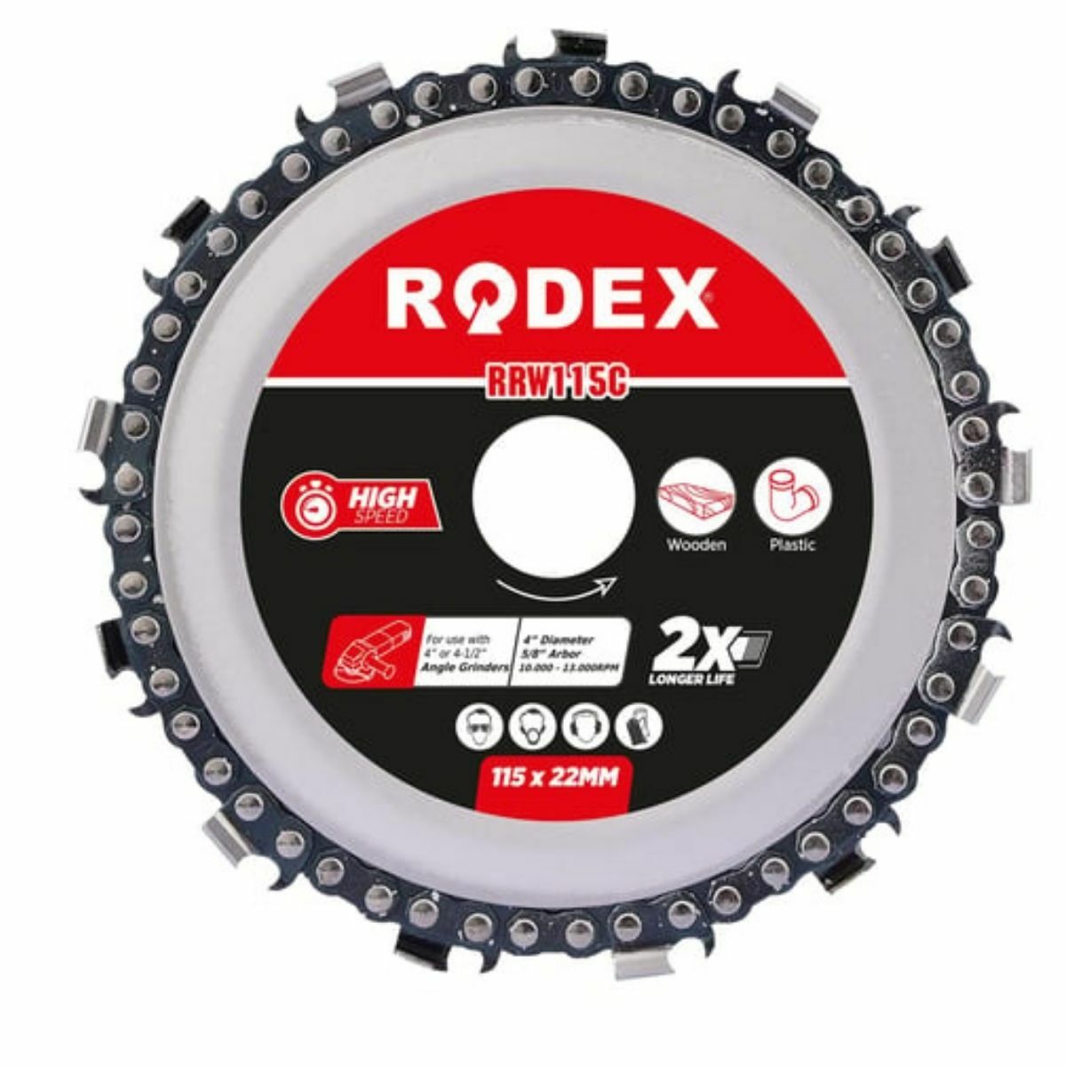 RODEX AHŞAP OYMA VE İŞLEME DİSKİ 115 MM RRW115C