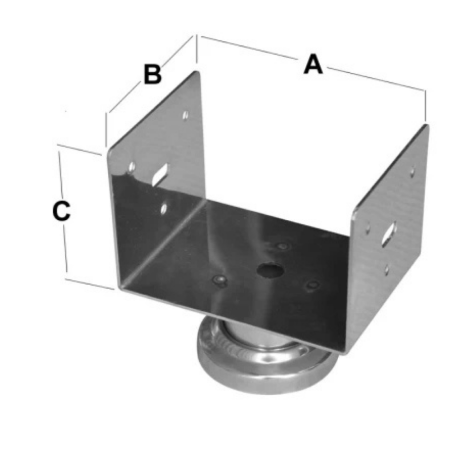 PERGULE AYAĞI KROM U 13,5 CM 32012