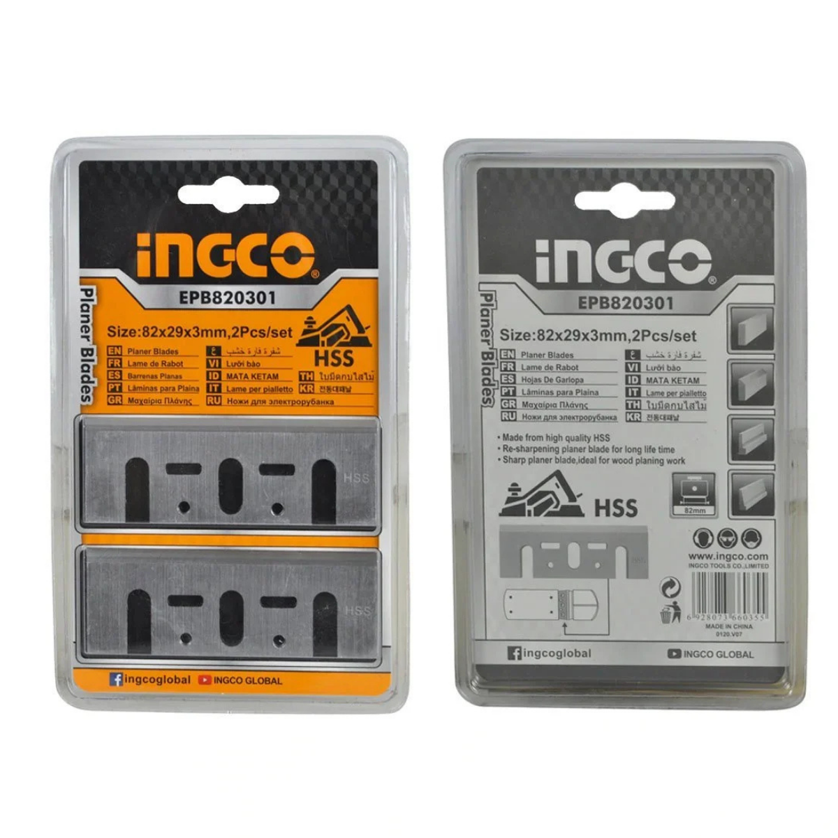 İNGCO 2Lİ PLANYA BIÇAĞI SETİ EPB820301