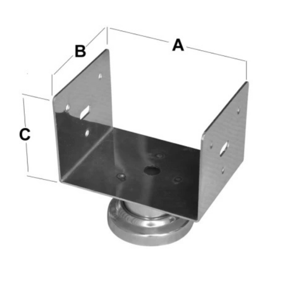 PERGULE AYAĞI KROM 16 CM KAPALI