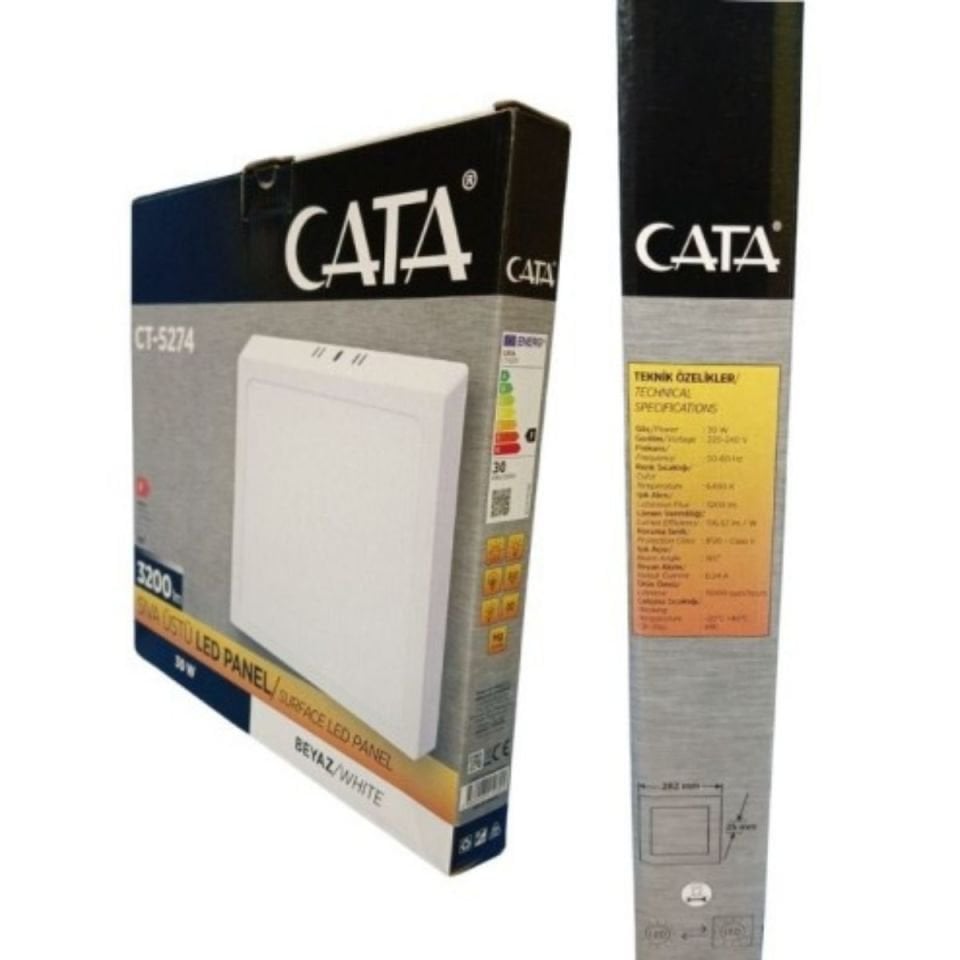 CATA 30W SIVA ÜSTÜ LED PANEL BEYAZ CT-5274
