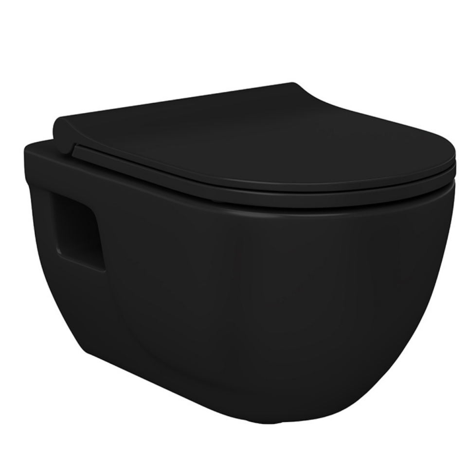 LUCCO BRİLLA RİMART ASMA KLOZET+KAPAK MAT SİYAH