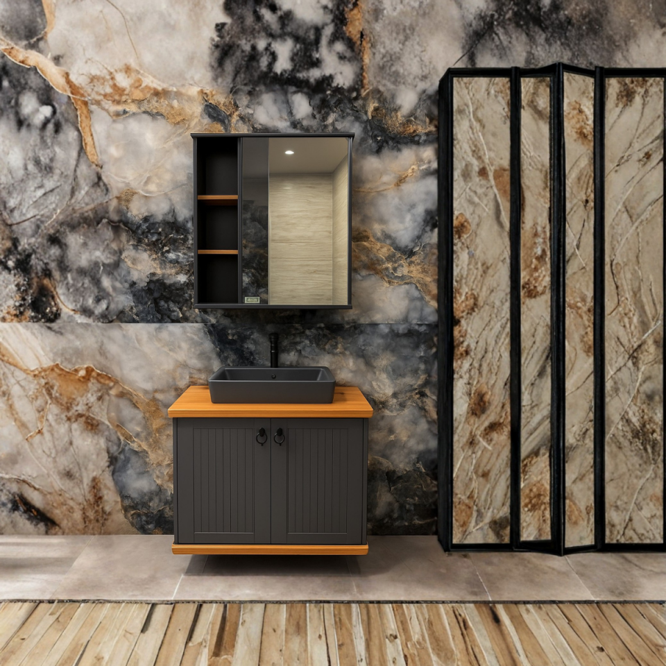 BANYO DOLABI 70 CM MASİF