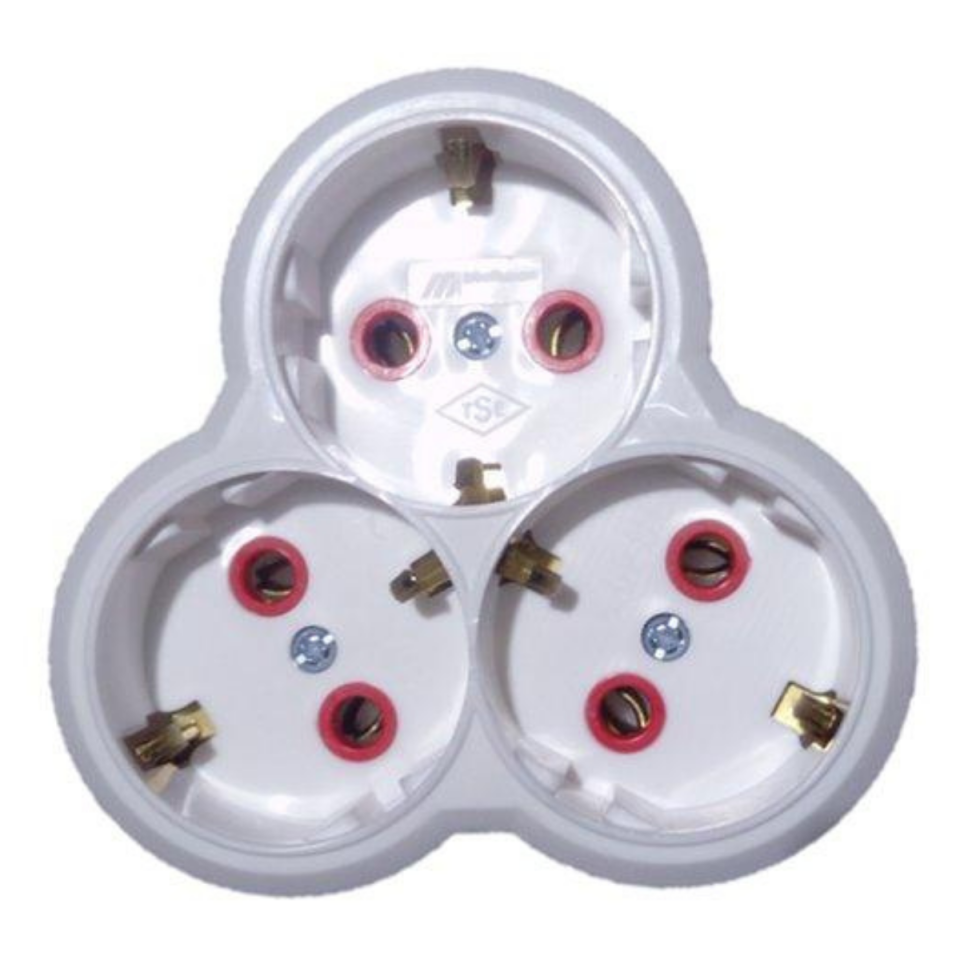 MUTLUSAN 3 LÜ TOPRAKLI FİŞ PRİZ YONCA TİP S-Ü  00117003300100000