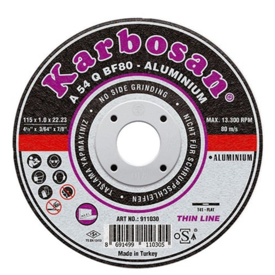 KARBOSAN ALÜMİNYUM KESİCİ 115X1.00 THIN LINE 911030