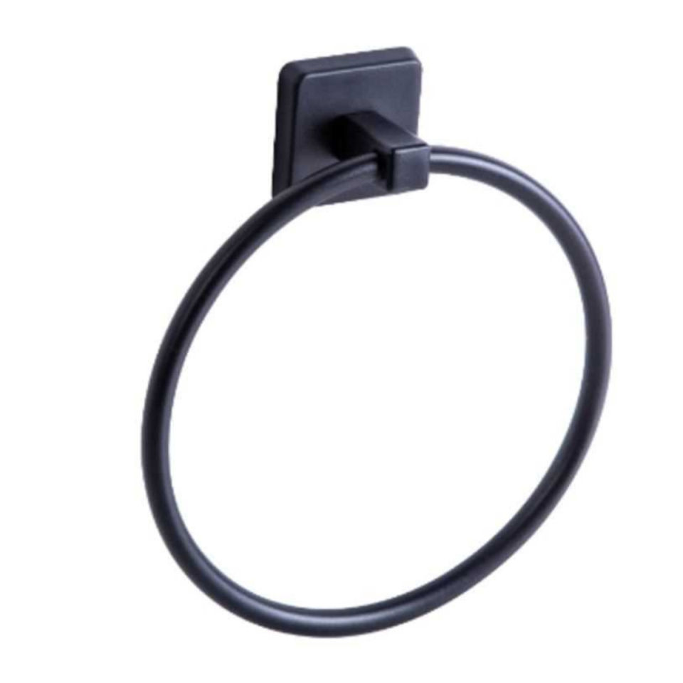 KARLİM MİLET YUVARLAK HAVLULUK MAT SİYAH S37007