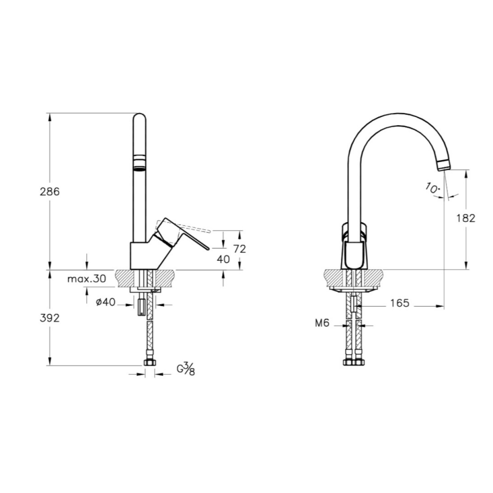 ARTEMA WIN S KUĞU EVİYE BATARYASI KROM A42578